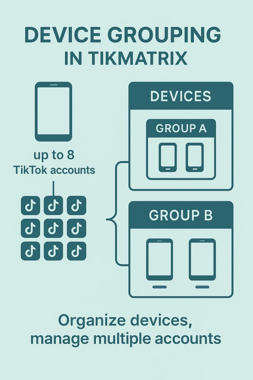 Группировка устройств TikMatrix
